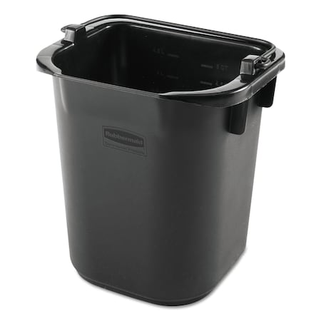 Rubbermaid Commercial Pail, Heavy-duty, 5qt, Black 1857378